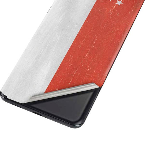 Singapore Flag Distressed Galaxy S21 Ultra 5G Skin